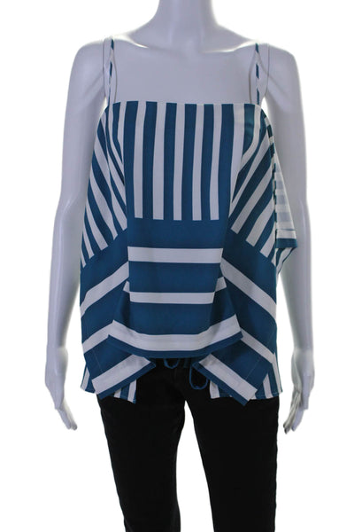 TOME Collective Womens Handkerchief Tank Top Blue Size 4 13877132