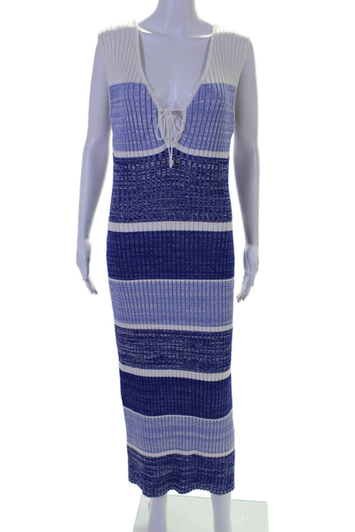 Toccin Womens Sadie Sleeveless Striped Midi Dress Blue Size 6 16899818