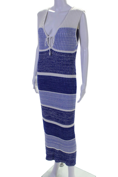 Toccin Womens Sadie Sleeveless Striped Midi Dress Blue Size 6 16899818