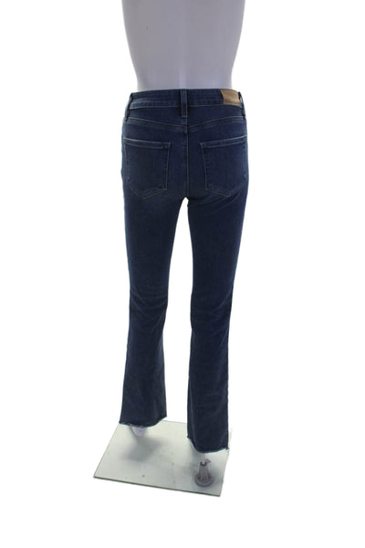 Paige Womens High Rise Boot Cut Zip Up Manhattan Jeans Blue Cotton Size 24