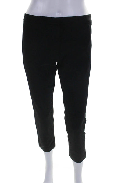 Theory Womens Straight Leg Hook and Eye Zipped Closure Dress Pants Black Size 4