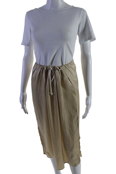 DONNI. Womens Silky Cinch Skirt Off-White Size 4 16154749