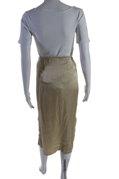 DONNI. Womens Silky Cinch Skirt Off-White Size 4 16154749