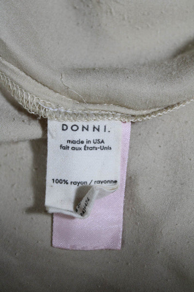 DONNI. Womens Silky Cinch Skirt Off-White Size 4 16154749