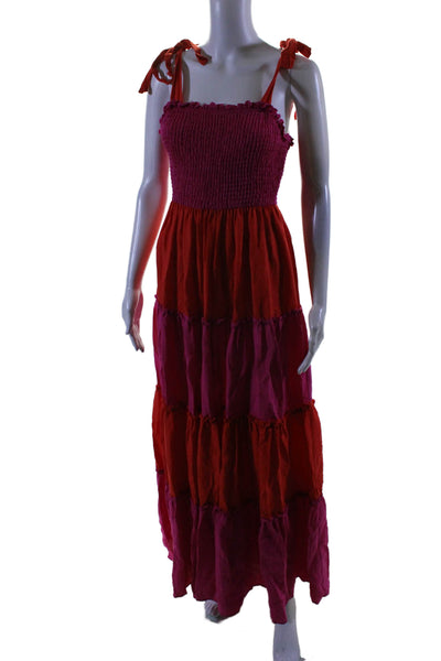 Slate & Willow Womens Colorblock Tie Dress Pink Size 6 15234659