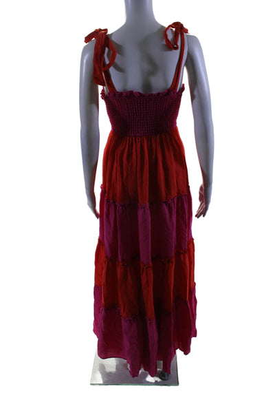Slate & Willow Womens Colorblock Tie Dress Pink Size 6 15234659