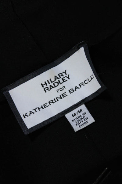 Hilary Radley For Katherine Barclay Womens Button Down Jacket Black Size Medium