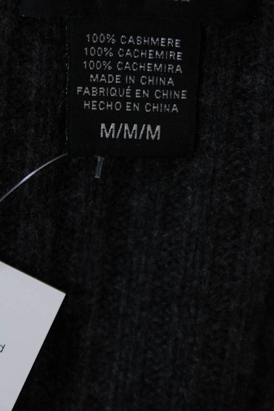 Cashmere Lord & Taylor Womens Cashmere V Neck Hook Closure Cardigan Gray Size M