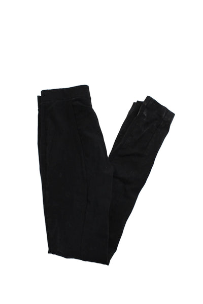 Theory Womens Elastic Waist Flat Front Mid-Rise Skinny Pants Black Size 2