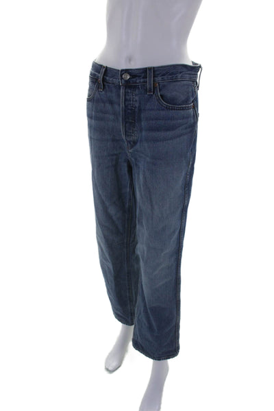 Alex Mill Women's High Waist Medium Wash Straight Leg Denim Pants Size 28