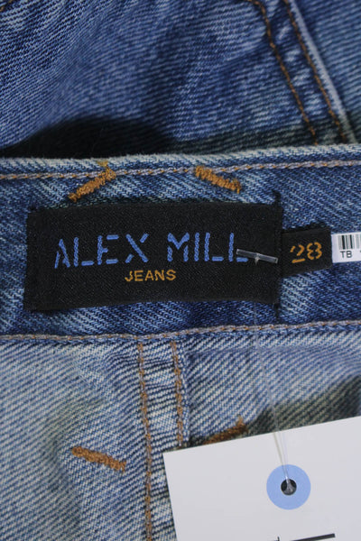 Alex Mill Women's High Waist Medium Wash Straight Leg Denim Pants Size 28