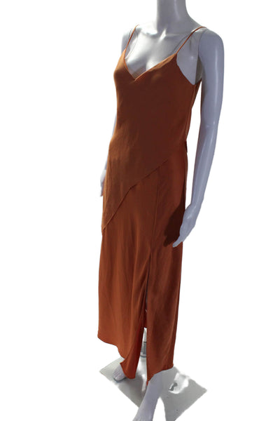 Saunders Collective Womens Chiffon Overlay Dress Orange Size 6 15649881
