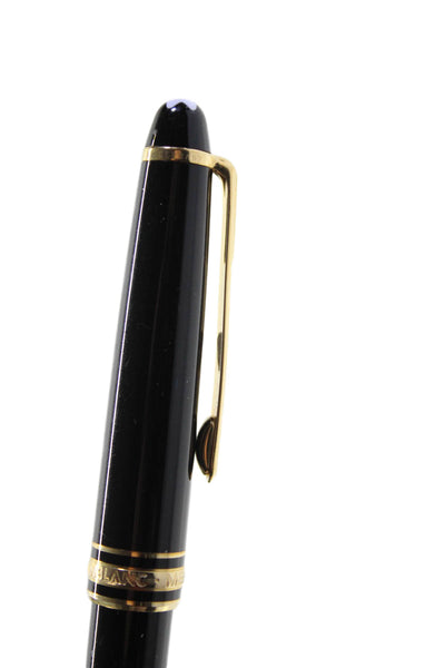 Mont Blanc Meisterstuck Black Gold Tone Ballpoint Pen