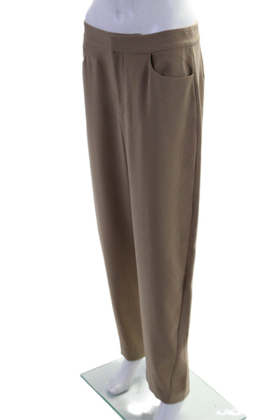 Toteme Womens Taupe Brown High Rise Tapered Leg Dress Pants Size M