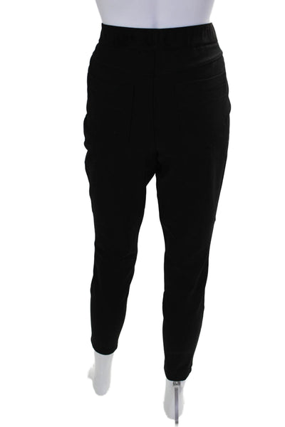 H By Halston Womens Pull On High Rise Slim Leg Casual Pants Black Size 8