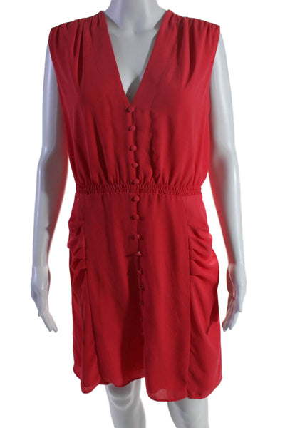 Thakoon Collective Womens Teaberry V-Neck Dress Pink Size 8 15288390