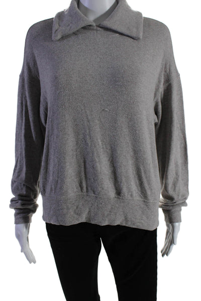 Velvet by Graham & Spencer Womens Collared Long Sleeved Shirt Gray Size S