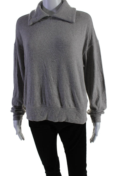 Velvet by Graham & Spencer Womens Collared Long Sleeved Shirt Gray Size S