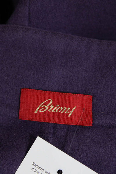 Brioni Womens Wool Purple Zip Up High Neck Long Sleeve Jacket Size 40