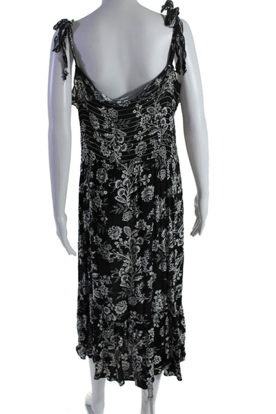 Slate & Willow Womens Floral Tie Shoulder Dress Black Size 6 15210585
