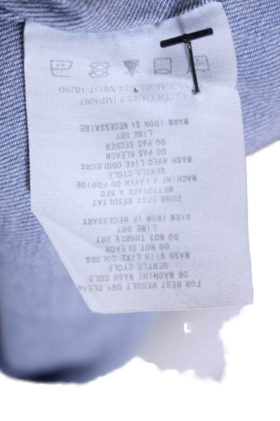 Vince Women's Long Sleeves Patch Pockets Button Down Chambray Shirt Size XS