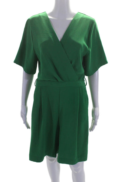 Tara Jarmon Womens Calia Wrap Romper Green Size 4 15289690