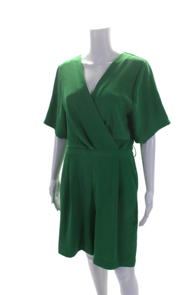 Tara Jarmon Womens Calia Wrap Romper Green Size 4 15289690