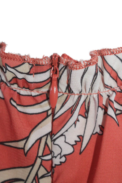 Area Stars Womens Tropical Halter Dress Orange Size 4 15141657