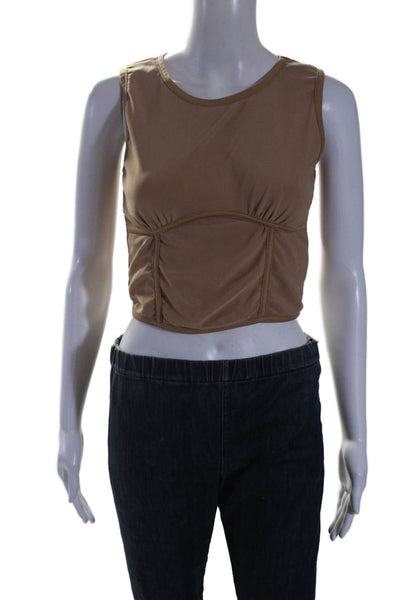 Louna Womens Corset Crop Top Brown Size 6 15784712