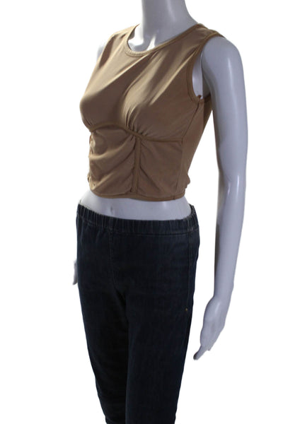 Louna Womens Corset Crop Top Brown Size 6 15784712