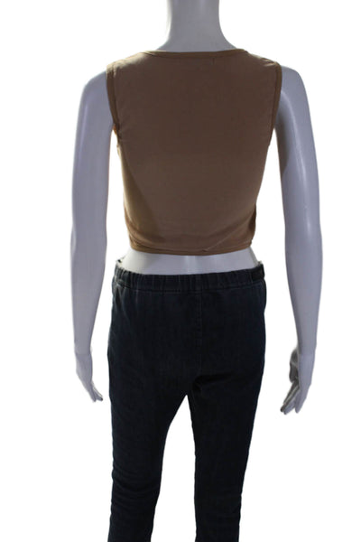 Louna Womens Corset Crop Top Brown Size 6 15784712