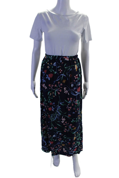 Slate & Willow Womens Floral Maxi Skirt Blue Size 6 15797394