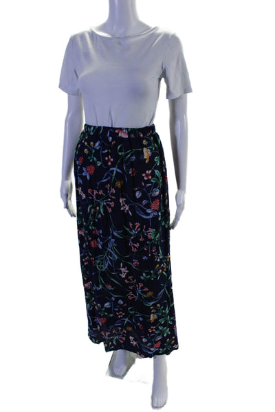 Slate & Willow Womens Floral Maxi Skirt Blue Size 6 15797394