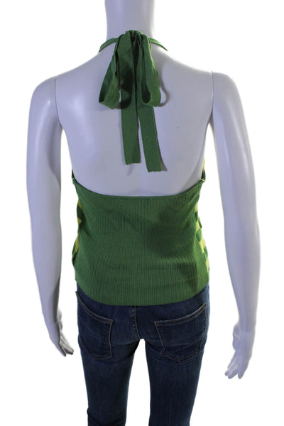 TheOpen Product Womens Stripe Halter Top Green Size 0 15286062