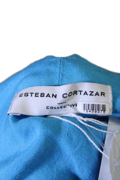 Esteban Cortazar Collective Womens Aqua Midi Dress Blue Size 4 16157057