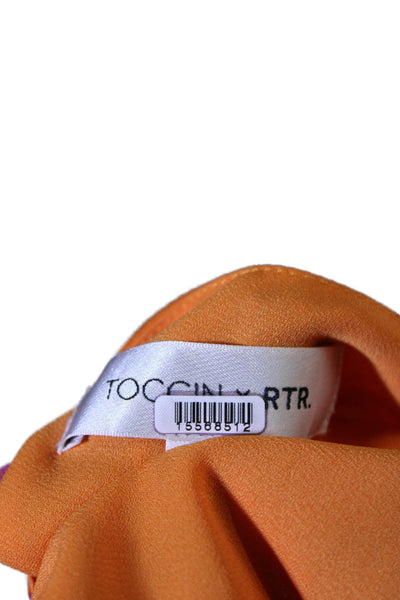 TOCCIN X RTR Womens Palm Print Maxi Orange Size 2 15568743