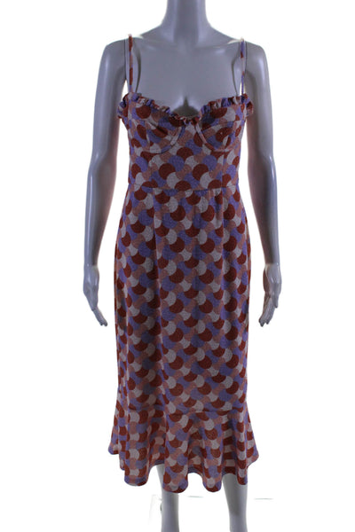 Slate & Willow Womens Bustier Midi Dress Pink Size 10 16029926