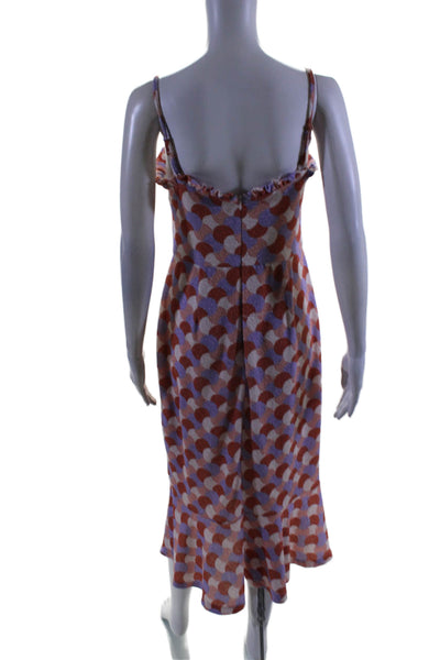 Slate & Willow Womens Bustier Midi Dress Pink Size 10 16029926