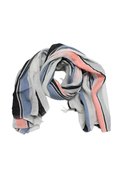 Lemlem Womens Linen Striped Rectangular Scarf Multicolor OS