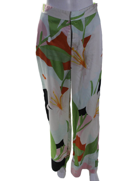 Great Jones Womens Multi Floral Pants Blue Size 8 14351370