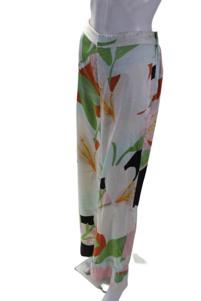 Great Jones Womens Multi Floral Pants Blue Size 2 14351052