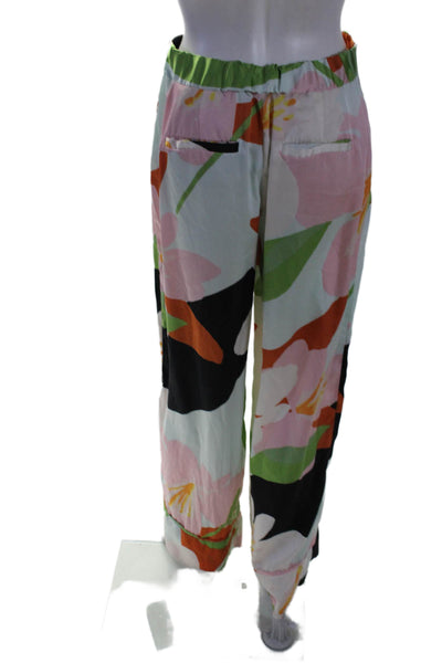 Great Jones Womens Multi Floral Pants Blue Size 4 14350953