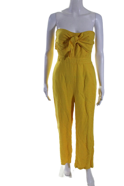 Derek Lam Collective Womens Yellow Sleeveless Jumpsuit Yellow Size 0 16135357