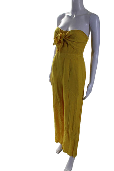 Derek Lam Collective Womens Yellow Sleeveless Jumpsuit Yellow Size 2 16134826