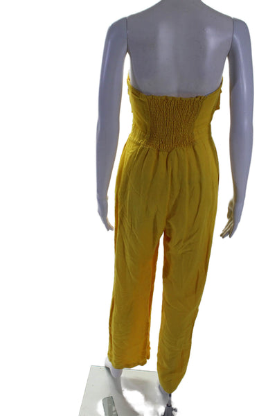 Derek Lam Collective Womens Yellow Sleeveless Jumpsuit Yellow Size 6 16135433