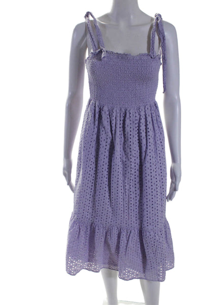 Slate & Willow Womens Purple Smocked Dress Purple Size 6 15223492