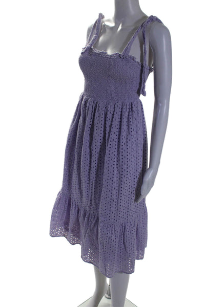 Slate & Willow Womens Purple Smocked Dress Purple Size 6 15223492