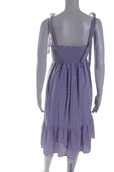 Slate & Willow Womens Purple Smocked Dress Purple Size 6 15223492