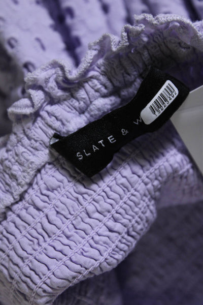 Slate & Willow Womens Purple Smocked Dress Purple Size 6 15223492