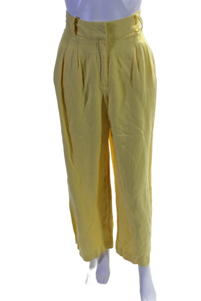 ASHLEY PARK x RTR Womens Yellow Trousers Yellow Size 4 16021522